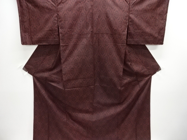 JAPANESE KIMONO / OMESHI / NISHIJIN-ORI / WOVEN ABSTRACT FLOWER
